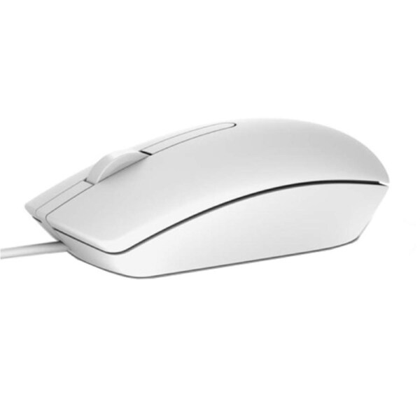Dell USB Optical Mouse MS116 - White; Retail Packaging - Cable - 1000 dpi - Scroll Wheel