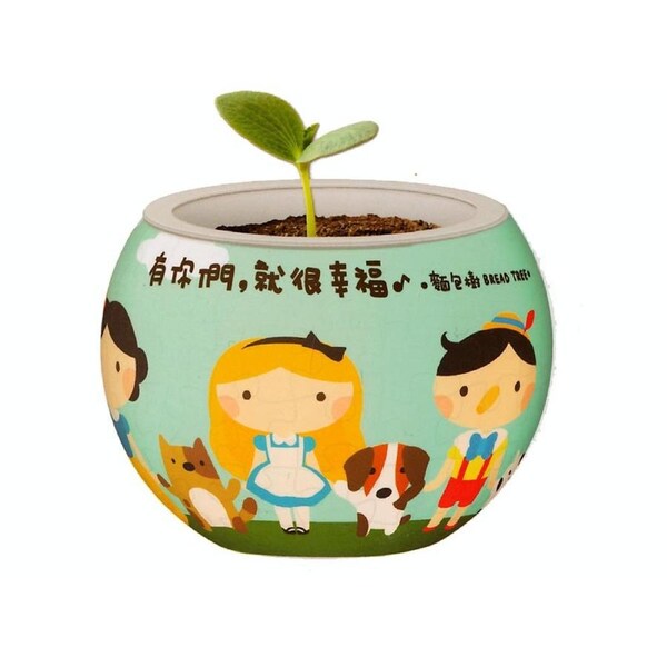 3D Flowerpot Happy with Friends -- Pintoo