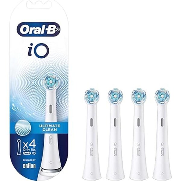 Oral-B iO Series Ultimate Clean Replacement Brush Heads 4-Pack White