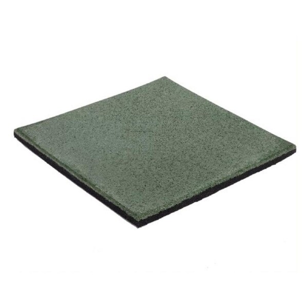 25mm Thick Green Soft Fall Rubber Tile. (Each 50x50cm)