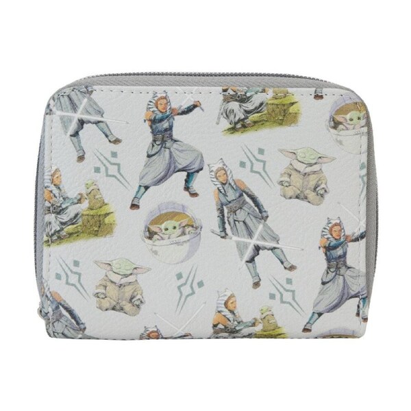 Star Wars Ahsoka Action Zipped Around Wallet Coin/Cash Purse Unisex White