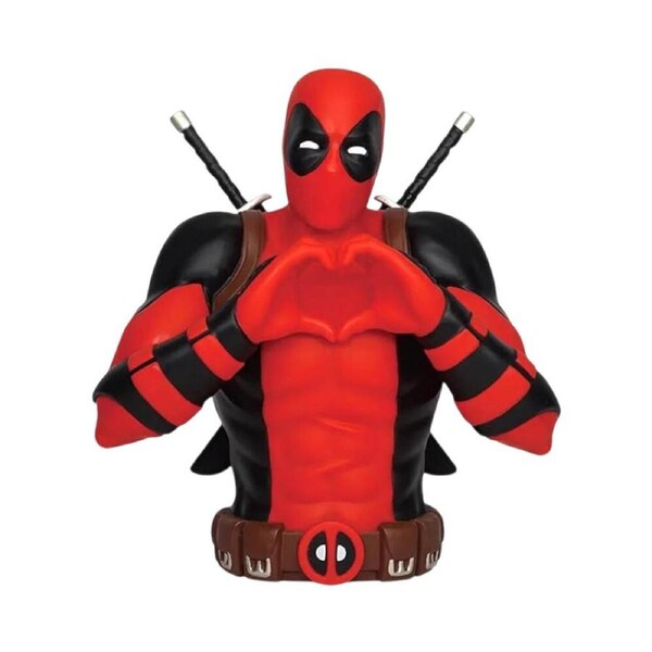 Marvel Comics Deadpool Bust PVC Figural Coin/Piggy Bank 8in Action Figure Red