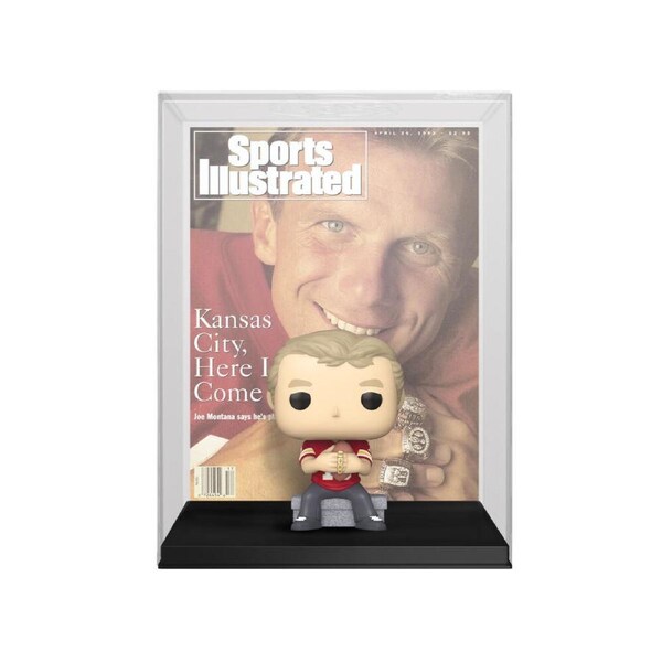 NFL Joe Montana Sports Illustrated Pop Vinyl Cover Action Figure w/ Display Case