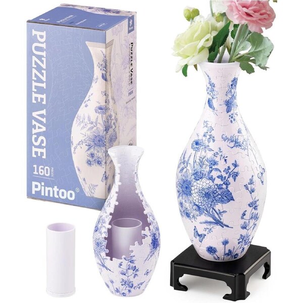 Puzzle Vase Blooming Season 3D Jigsaw Puzzle 160 Pieces -- Pintoo