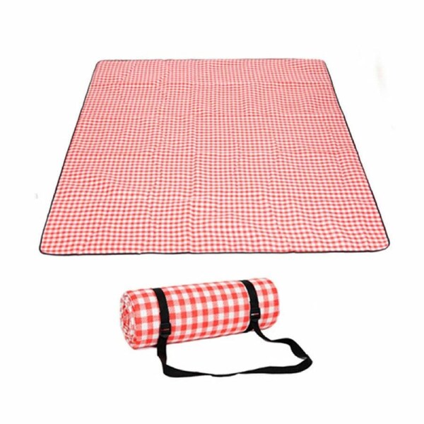 3mx3m Red Large Picnic Blanket Mat Premium Cashmere Rug Waterproof Outdoor
