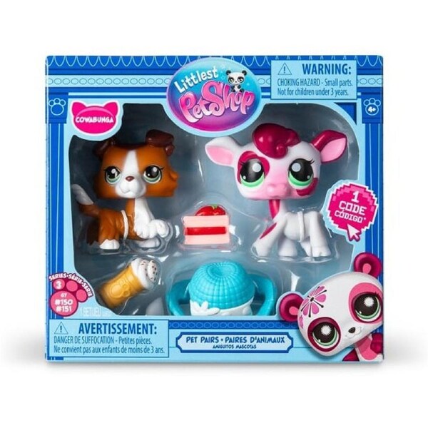 Littlest Pet Shop Pet Pairs Series 3 Cowabunga 2 Pack Figures
