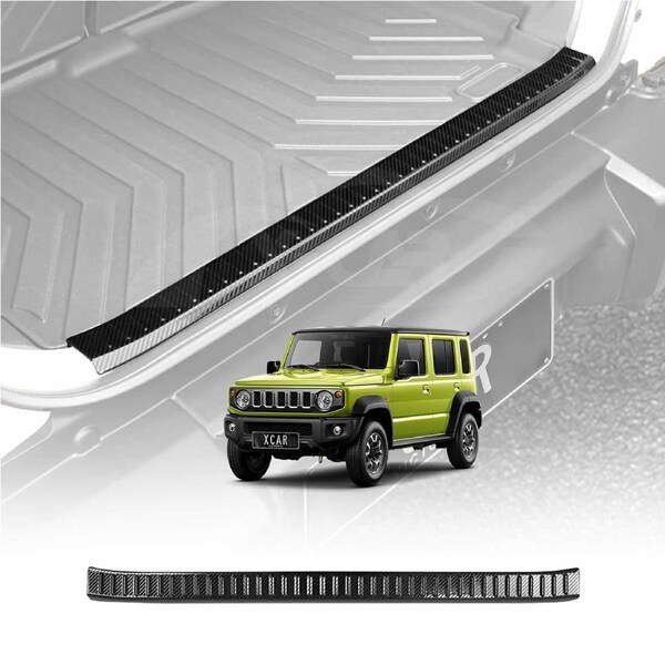 Rear Bumper Guard Trunk Protector Cover for Suzuki Jimny XL 5-Door 2023-Onwards Carbon Fiber Style Protection Accessories