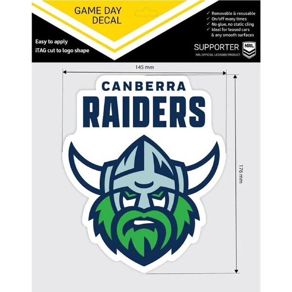 NRL Game Day Decal - Canberra Raiders - Car Sticker 180mm