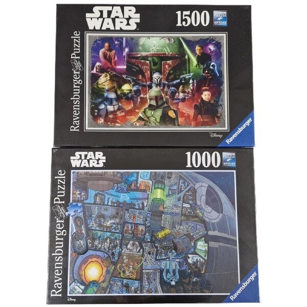 Ravensburger Puzzle 1000-1500pc Bumper 2 Pack - Star Wars - Boba Fett & Where's Wookie?