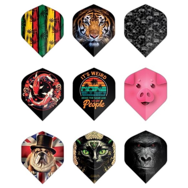 Formula Sports Polyester Emblem Standard Dart Board Darts Flights 9 Sets