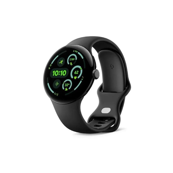 Google Pixel Watch 3 LTE - Matte Black Aluminium Case with Obsidian Active Band