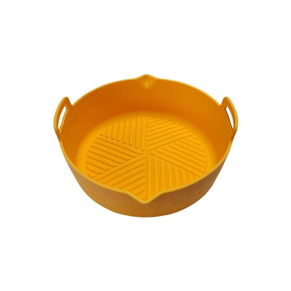 Air Fryer Silicone Pot Food Safe Air Fryers Oven Accessories 4 Color Reusable Air Fryers Baking Oven Non Stick Tray