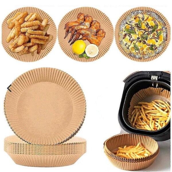 100 Pack 16cm Air Fryer Paper Disposable Parchment Molds
