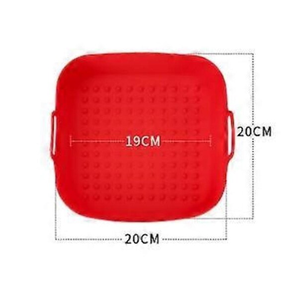 Air Fryer Silicone Pot Thick Reusable Silicone Square Air Fryer Liners Replacement of Parchment Liner Paper Air Fryer Basket SMTX