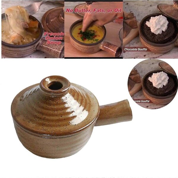 Stone Wave Microwave Ceramic Cooker Non Stick Baking Cooking Pan,100% New