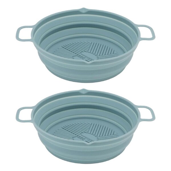 Reusable Silicone Air Fryer Liners, Foldable Air Fryer Mats for Easy Storage, Premium Food-Grade Silicone Kitchenware for Air Fryer, Microwave &