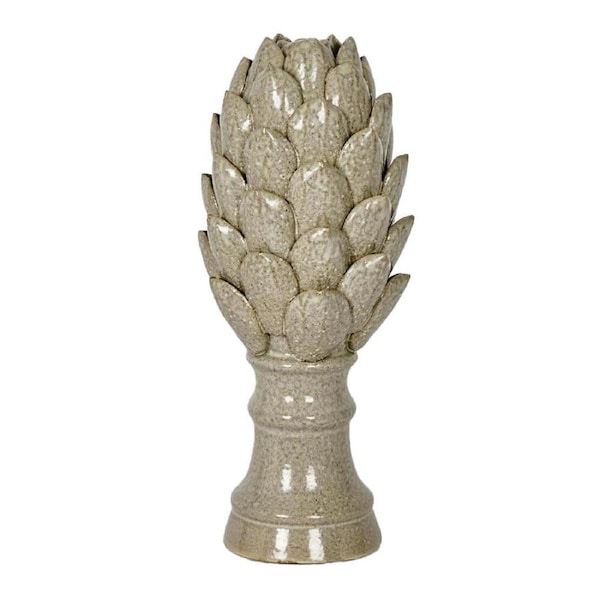 Belle Ceramic Artichoke Sculpture/Ornament Home Decor Short 12x27cm Brown