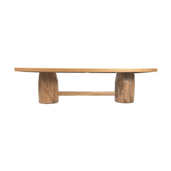 Winston 280cm Dining Table Reclaimed Elm Wood Natural