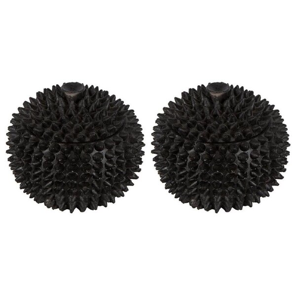 2PK Belle Polyresin Decorative Spike Bowl Home/Tabletop Decor Large 18x18cm BLK