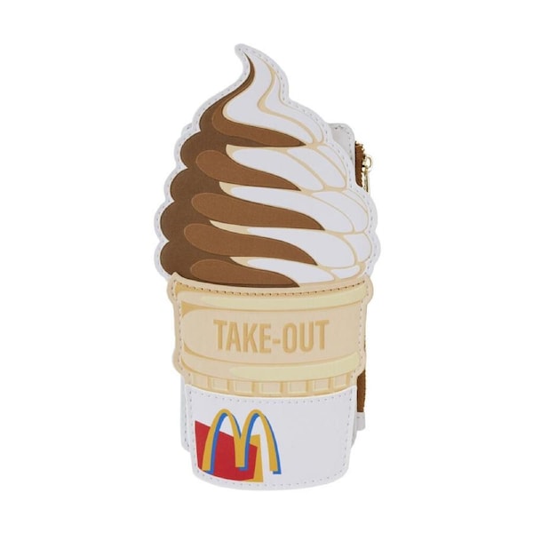 McDonalds Soft Serve Ice Cream Cone Soft Flexible Cardholder 3x6in Kids 3y+