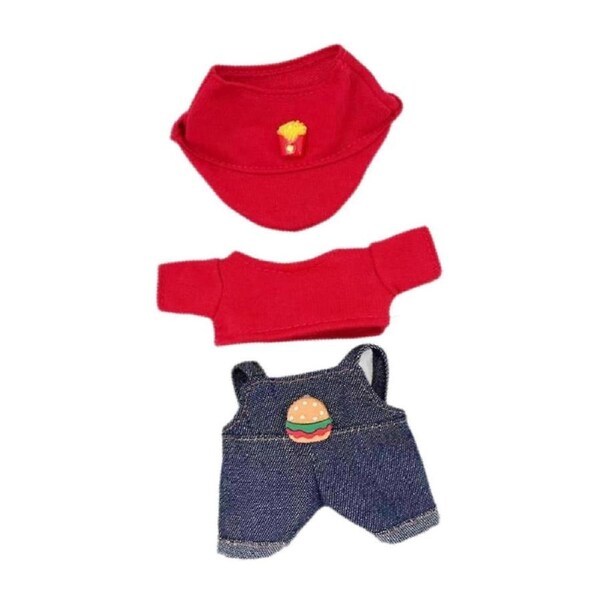 Doll Clothes with Hat Fashion Doll Dress up for 17cm Pendant Doll Decor