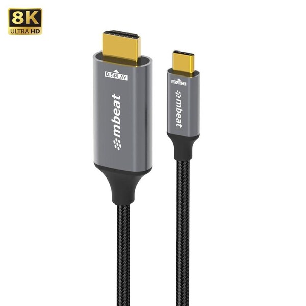 Mbeat Tough Link 8K 1.8m USB-C to HDMI Cable Host Interface: USB-C Output Interface: HDMI USBC-C HDMI