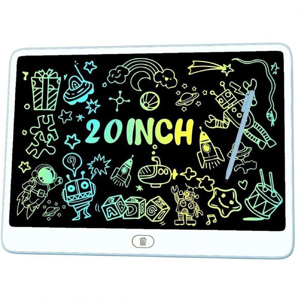 Blue 20" LCD Kids Writing Tablet Drawing Board Hand writing Pad Boys Girls Toy