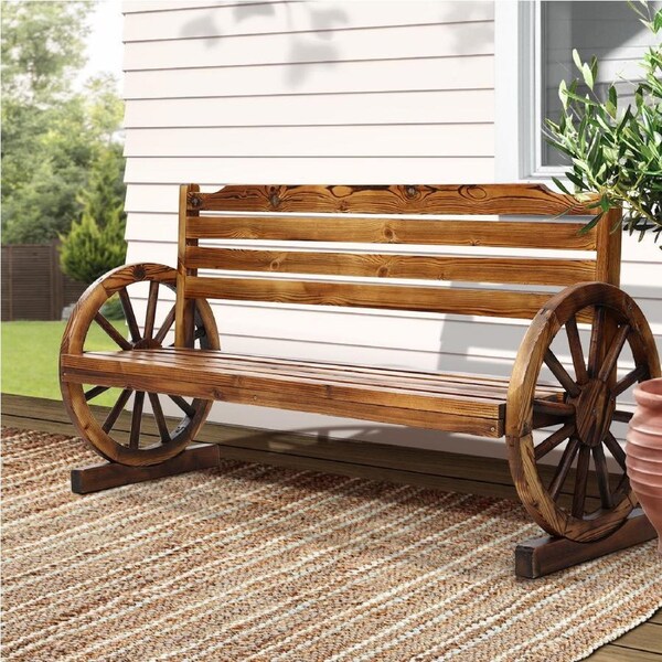 2-3 Seat Gardeon Garden Bench Seat Outdoor Furniture Wooden Wagon Chair Backyard Lounge 3 Seater - Model 1