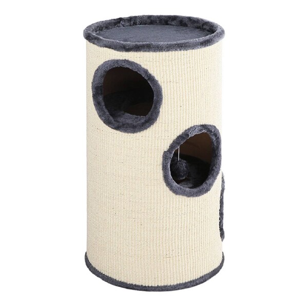 i.Pet Cat Tree Tower Scratching Post Scratcher Wood Condo Bed Toys Play Ladder 70cm Grey
