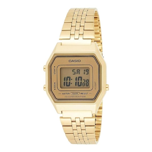 Casio LA680WGA-9D Gold Digital Vintage Slim Stainless Steel Women’s Watch
