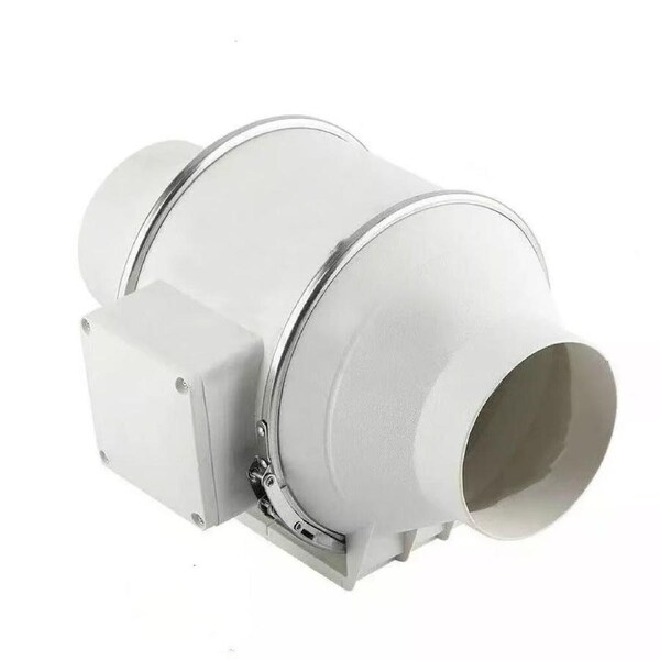 6" Silent Inline Fan Extractor Duct Hydroponic Exhaust Industrial Vent Kit