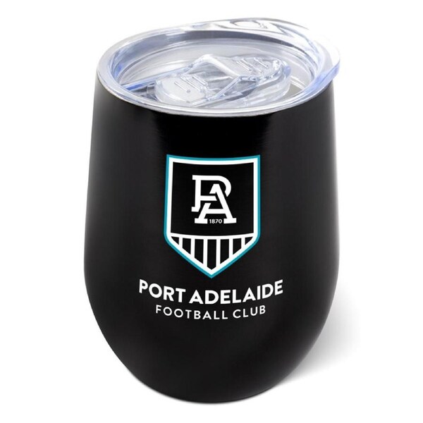 Adelaide Port Power AFL Stainless Steel Travel Coffee Mug Cup Drink Tumbler