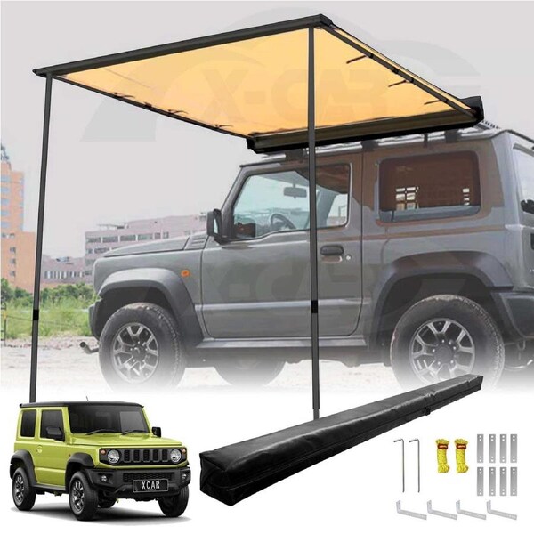 Car Side Awning Camping Shade for Suzuki Jimny 3-Door 2018-Onwards Durable UV Waterproof Sunshade 4WD Acessories