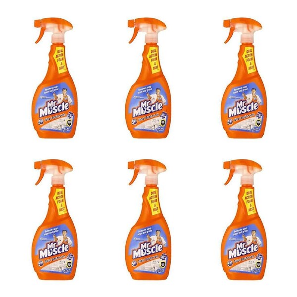 Mr. Muscle 5in1 Total Bathroom Soap Scrum & Grime Liquid Cleaner 500ml Orange