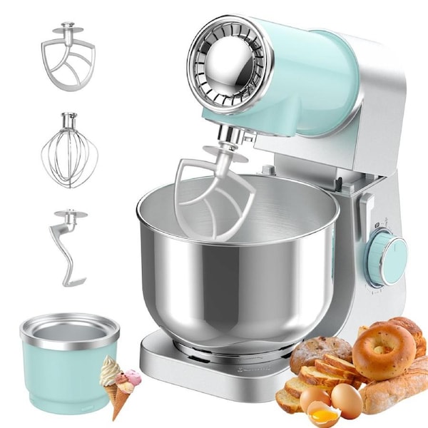 Advwin Stand Mixer, 1500W 6.5L Kitchen Food Mixer, 7 Speed with Ice Cream Mode, Ice Cream Machine for Adults, Can Make Ice Cream&Dough& Mix Food& Whip Egg Whites/Cream/Butter Chef Machine