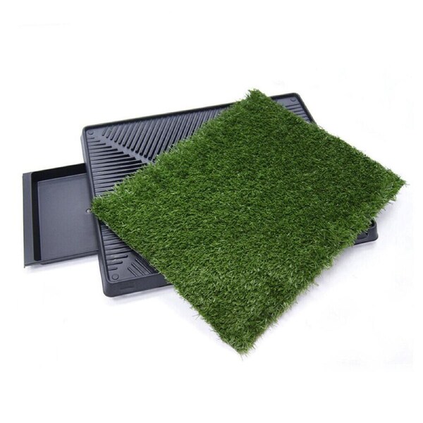Indoor Dog Pet Potty Zoom Training Portable Grass Mat Toilet Large Loo Pad Tray