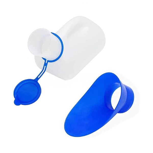 Male Female Urine Portable Pee Bottle Camping Outdoor Travel Urinal Car Toilet 1 Set