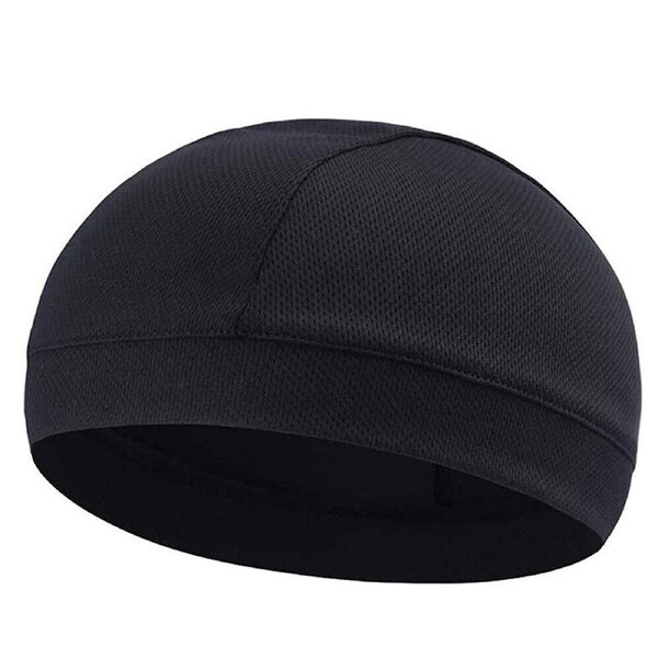Breathable Skull Cap Sports Helmet Liner Running Cycling Beanies Sweat - 2pcs Black