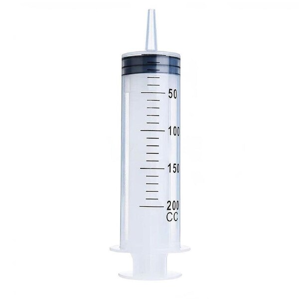 Reusable Big Large Plastic Hydroponics Nutrient Measuring Syringe 200ml