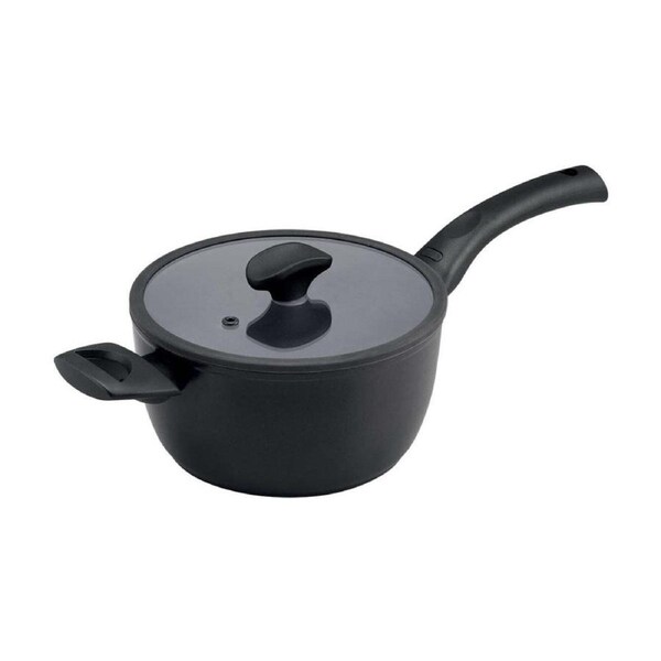 Essteele Per Salute 20cm Non-Stick Saucepan w/ Lid Cookware Pan Round Black