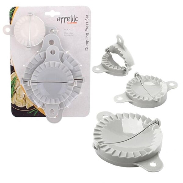 3pc Appetito Manual Dumpling Agnolotti Pasta Press Set Kitchen Mould/Maker