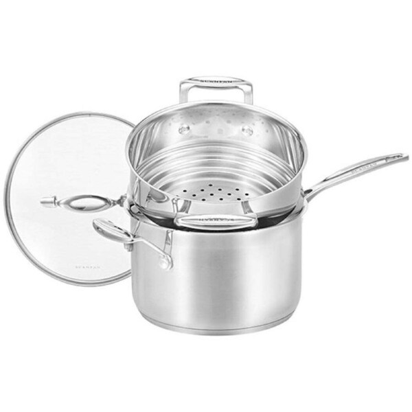 Scanpan Impact 20cm/3.5L Stainless Steel Saucepan w/ Multi-Steamer Cookware SLV