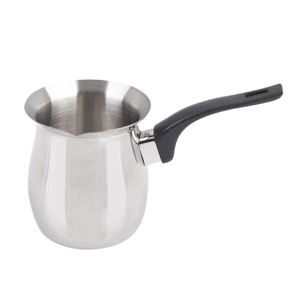 Casa Barista Turkish Coffee Pot Stainless Steel With Textured Handle 450ml