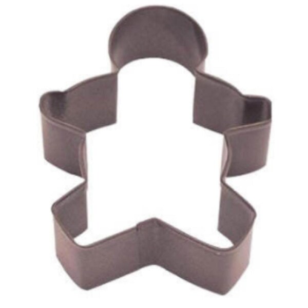 R&M Gingerbread Man Cookie Cutter Polyresin Coated Steel Mould 12.75cm BRN
