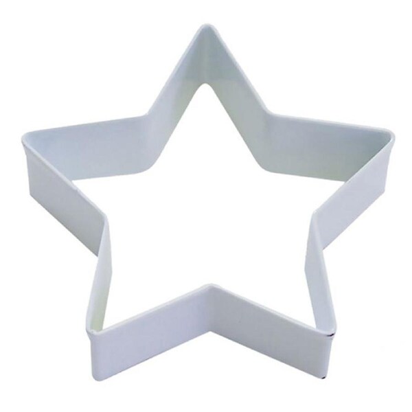 R&M Star Cookie Cutter Polyresin Coated Steel Biscuit Bake Mould 9cm White