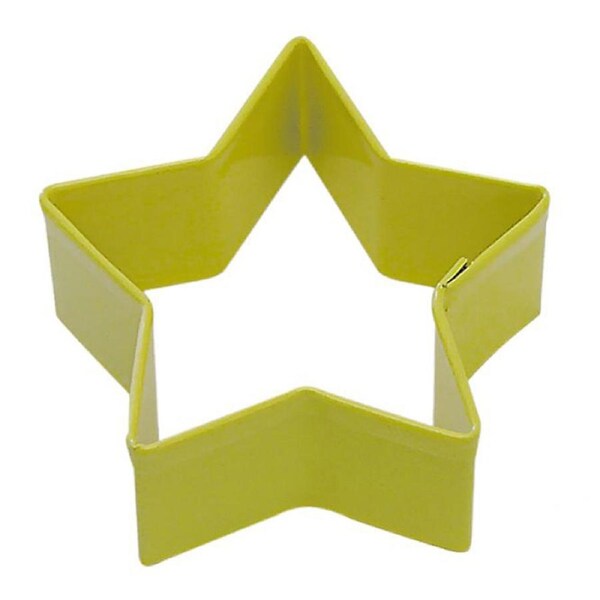 R&M Star Cookie Cutter Polyresin Coated Steel Biscuit Bake Mould 7cm Yellow