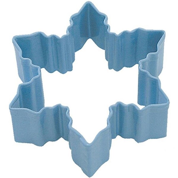 R&M Snowflake Cookie Cutter Polyresin Coated Steel Baking Mould 7.75cm Blue