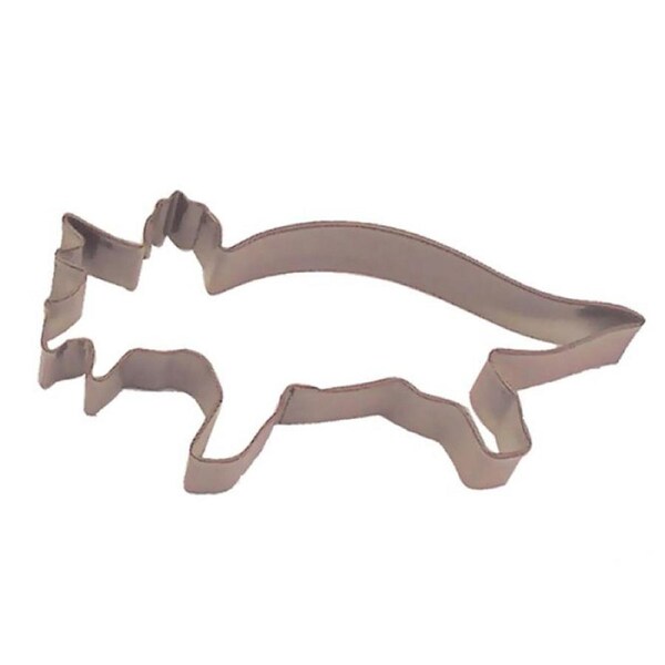 R&M Triceratops Cookie Cutter Polyresin Coated Steel Mould 15.25cm Brown