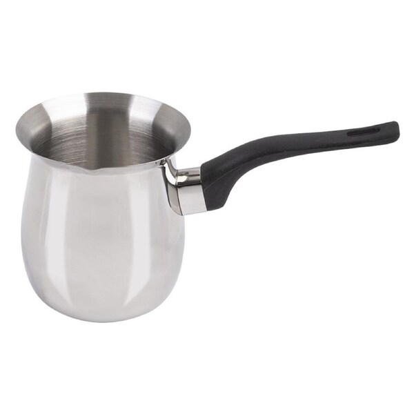 Casa Barista Turkish Coffee Pot Stainless Steel With Textured Handle 650ml