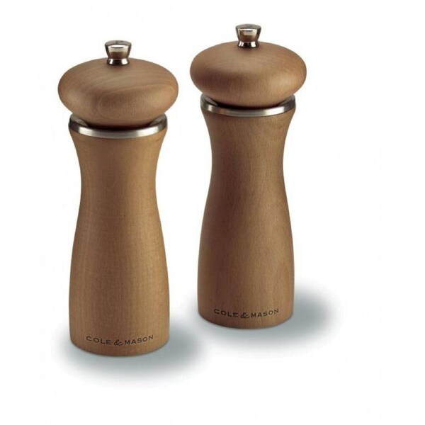 Cole & Mason Sherwood Salt & Pepper Mill Kitchen Spice Grinder Gift Set Brown